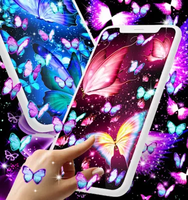 Neon butterfly glow wallpapers android App screenshot 5